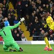 Ismaila Sarr (R) gives Watford a two-goal lead in a stunning victory over Liverpool