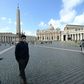 A largely deserted St. Peter's square on Friday after the Vqtican announced its first coronavirus case