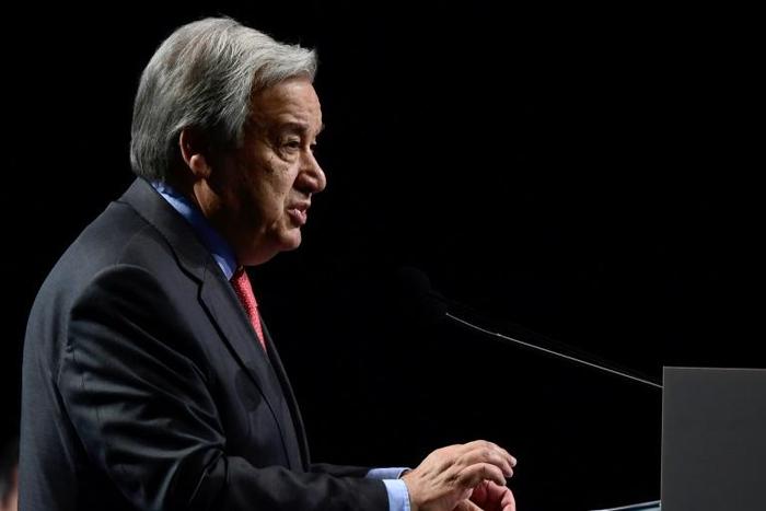 Guterres worked through a long list of climate data to reinforce his message