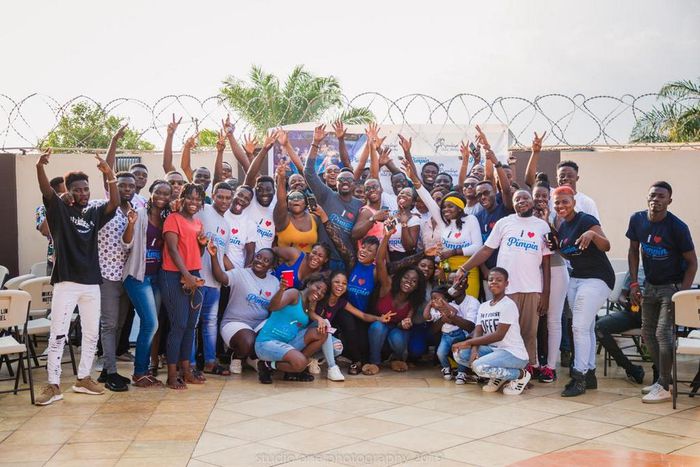 Pimpin and the team at aponkye pool party