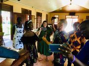 Couple trek home after a simple COVID-19 wedding, pastor arrives  on a bicycle (photos)