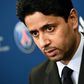 Paris Saint-Germain's Qatari president Nasser Al-Khelaifi at a press conference in February 2019