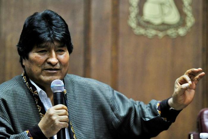 The International Criminal Court sitting in The Hague has jurisdiction to prosecute individuals for crimes against humanity; pictured is Bolivia's exiled ex-President Evo Morales in Mexico City, November 27, 2019