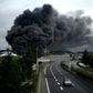 More than 9,000 tonnes of chemicals burned on September 27, 2019 in a fire at the Lubrizol factory in Rouen, spewing smoke and soot over the area