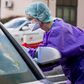 A German hospital in the town of Gross-Gerau is offering drive-through testing for the novel coronavirus