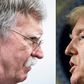 Former national security advisor John Bolton (L) reportedly says President Donald Trump wanted to freeze military aid to Ukrain until Kiev opened an investigation into Joe Biden, the frontrunner for the Democratic presidential nomination