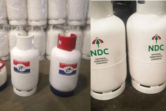 Photos: NDC and NPP-branded cylinders pop up ahead of 2020 elections