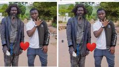 Young man posing in a photo shoot with mentally challenged father touches hearts