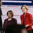 The New York Times has endorsed Senator Elizabeth Warren (pictured December 2019) as its "radical" pick for the Democratic presidential nominee and Senator Amy Klobuchar as its "realist" one