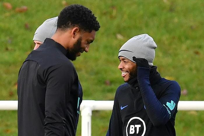 Joe Gomez (L) and Raheem Sterling (R) were at the centre of a training ground clash with England