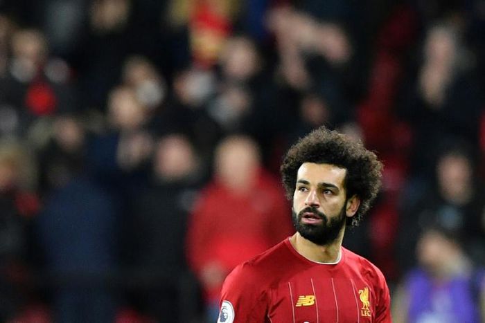 Mohamed Salah reacts at the final whistle after Liverpool's 3-0 defeat at Watford