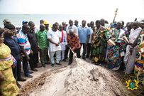 Nana Addo cuts sod