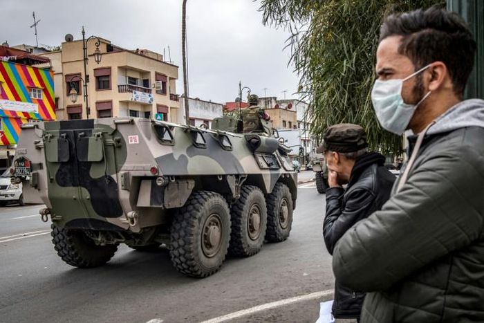 Morocco deployed armoured vehicles in the capital Rabat to ensure compliance with emergency measures imposed due to the coronavirus