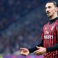 AC Milan's Swedish forward Zlatan Ibrahimovic reacts during the Italian Cup semi-final first leg against Juventus on February 13