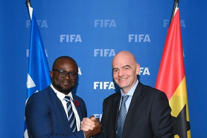 GFA President Kurt Okraku and FIFA President Infantino