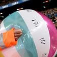 Fans threw various beach balls on to the Camp Nou pitch in Wednesday's Clasico