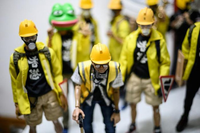 The models boast many features of the street protests