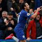 Pedro celebrates after scoring Chelsea's second goal against Everton