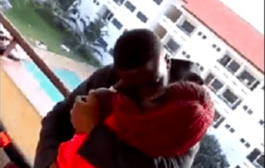 UG students kissing passionately at a balcony goes viral