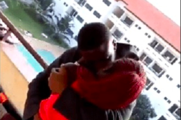 UG students kissing passionately at a balcony goes viral