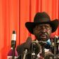 South Sudan's President Salva Kiir addresses the nation after receiving an extension of 100 days to form a unity government
