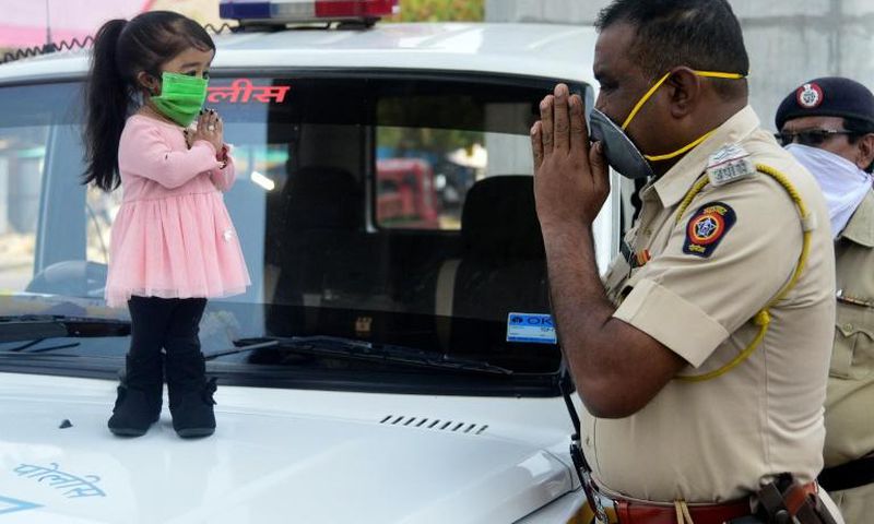 Jyoti Amge encouraged people to wash their hands as she made appearances across the western Indian city of Nagpur