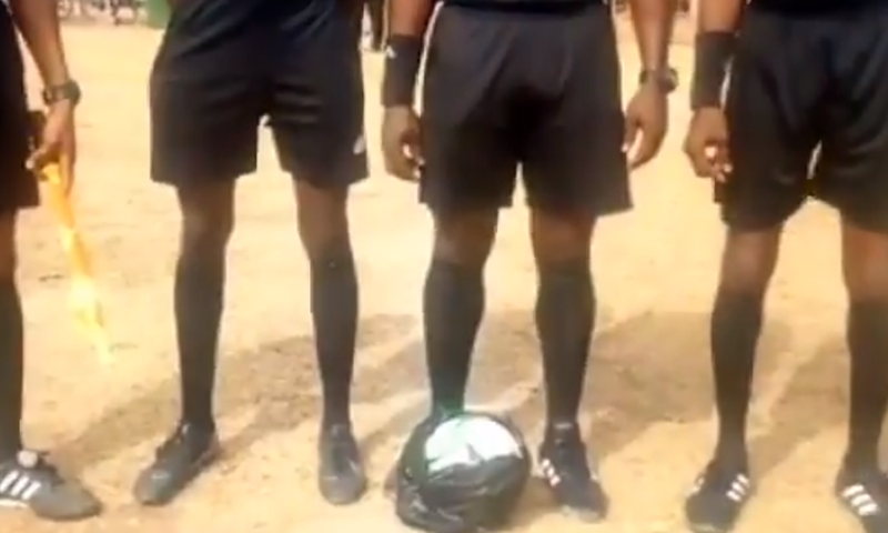 Match ball wrapped in polythene bag scares referees during BA Utd Vs Bofoakwa game