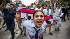 Marches were held across the country following government moves to ban some leading social media platforms © Prabin Ranabhat/AFP/Getty Images