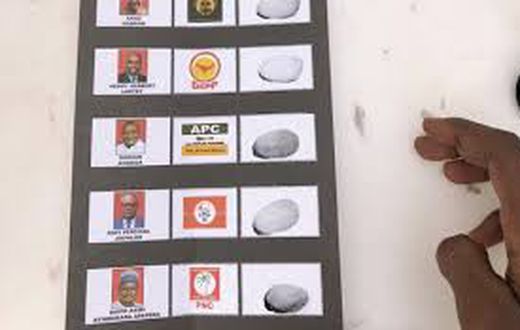 A rejected ballot paper