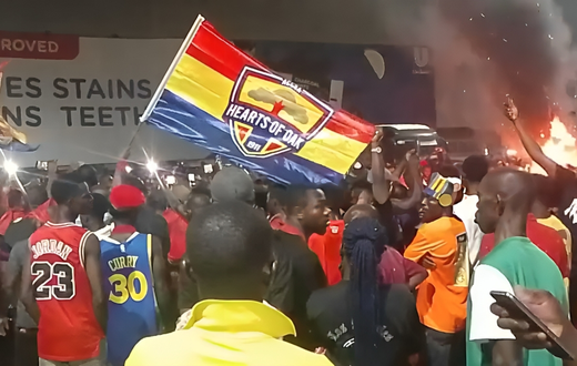 Video: 'No justice, no league' - Hearts and Kotoko fans chant at Pooley's vigil night