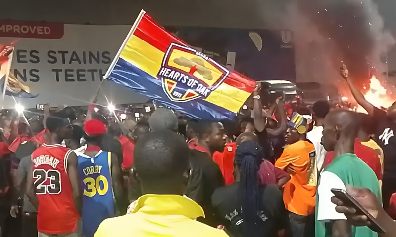 Video: 'No justice, no league' - Hearts and Kotoko fans chant at Pooley's vigil night