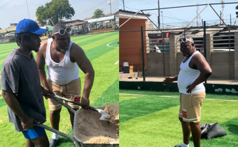 Bukom Banku and sons takeover Bukom astroturf, start maintenance works (Video)