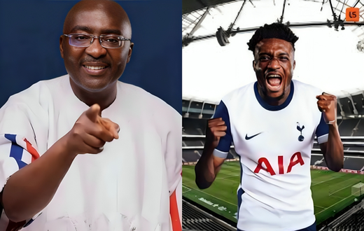 Mohammed Kudus set for £55M Tottenham move, Dr Bawumia reacts with joy
