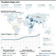 Distribution of refugees around the world at the end of 2019, according to the UN High-Commissioner for Refugees annual report.