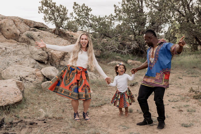 The Frimpong Family with Erica, Ashanti and Akwasi Frimpong. Picture by Amanda Clark May 2020