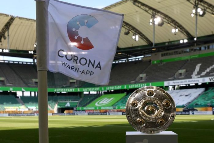 The Bundesliga Meisterschale awaits Bayern Munich ahead of their final game of the season at Wolfsburg