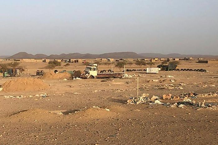A picture taken on May 28, 2020, shows the village of Talhandak, some 80 kms northwest of Tessalit in northern Mali, where the leader of Al-Qaeda in the Islamic Maghreb Abdelmalek Droukdel is reported to have been killed by French forces