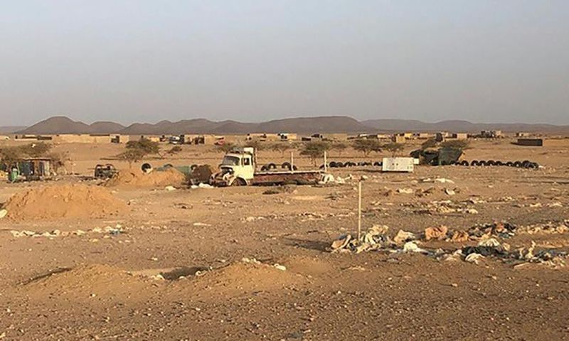 A picture taken on May 28, 2020, shows the village of Talhandak, some 80 kms northwest of Tessalit in northern Mali, where the leader of Al-Qaeda in the Islamic Maghreb Abdelmalek Droukdel is reported to have been killed by French forces