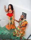 Kente bride and groom