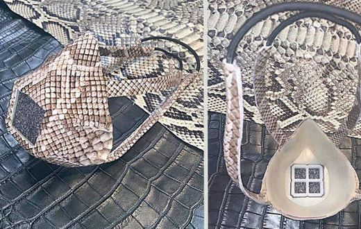 Face masks made out of alligator and snake skin hit the market