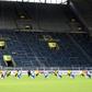 Borussia Dortmund and Hertha berlin players take a knee in solidarity with protests raging across the United States over the death of George Floyd