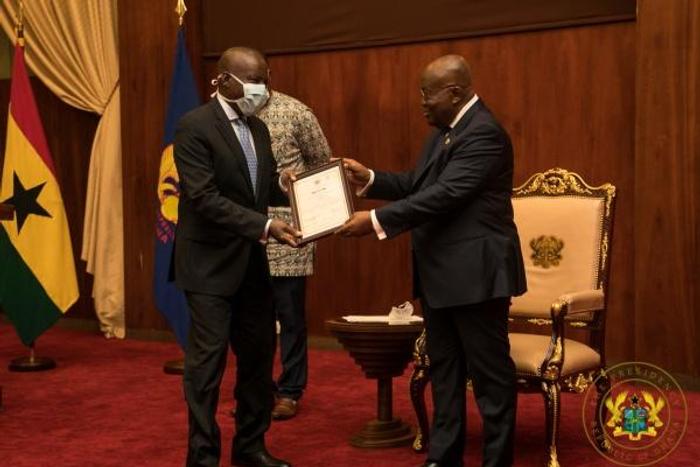 Nana Addo presents charters to Pentecost University and All Nations University