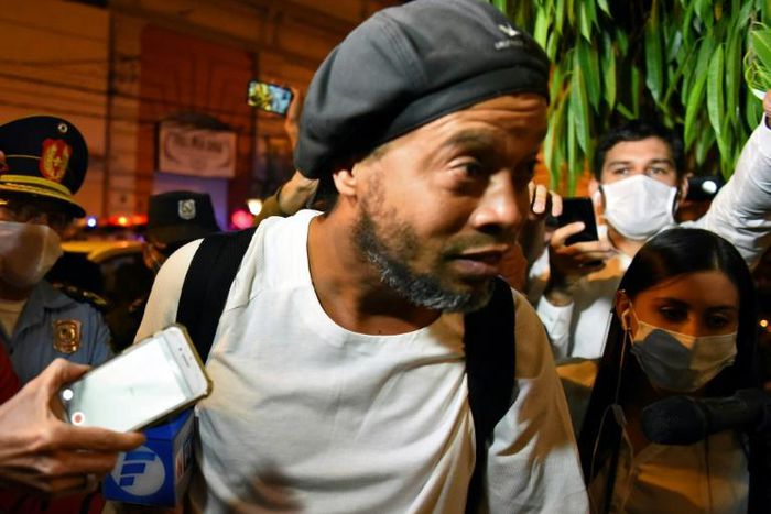 Ronaldinho was released from prison to house arrest at a luxury hotel in Asuncion on April 7