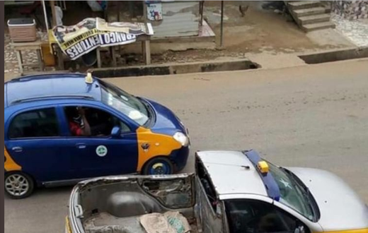 Taxi turned pickup truck causes a stir on social media