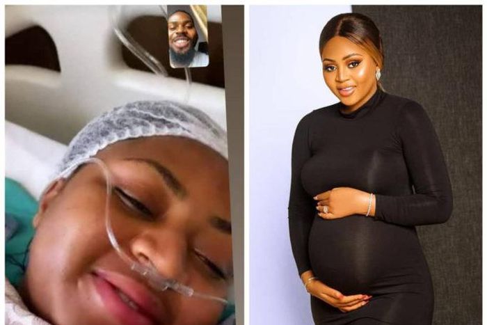 Regina Daniels welcomes a baby boy