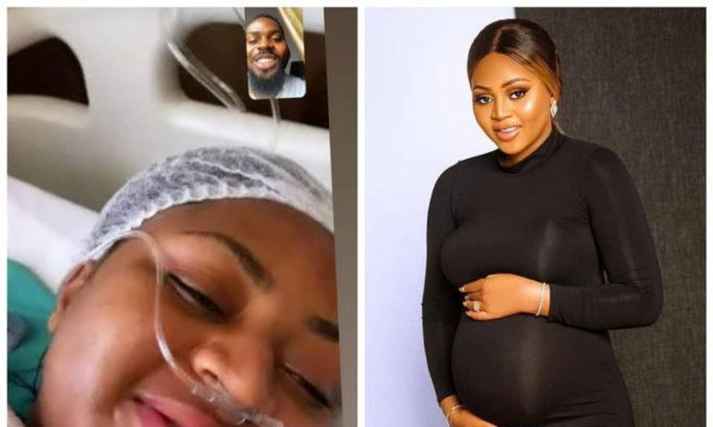 Regina Daniels welcomes a baby boy