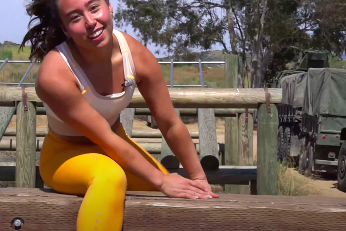 A Gymnast Took On the U.S. Marines Obstacle Course