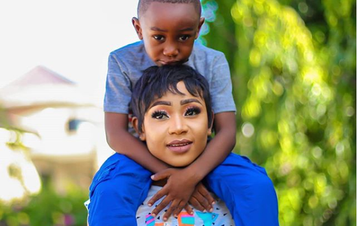 Akuapem Poloo and her son