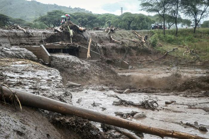 Flooding in Kenya late last year. Similarly deadly rainfall has returned, killing 194 people, the government says