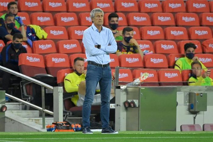 Quique Setien is under pressure despite being appointed Barcelona coach in January.